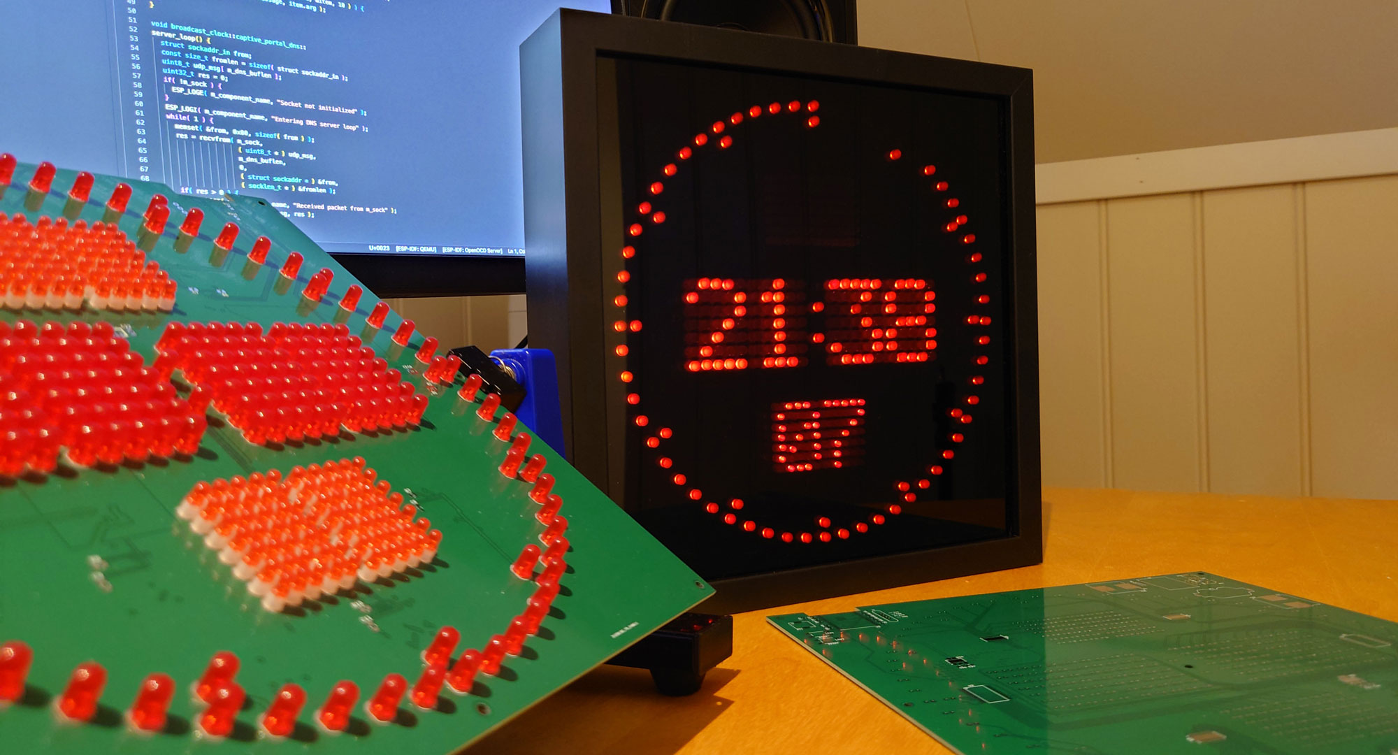 Broadcast clock with ESP32 and NTP/GPS receiver