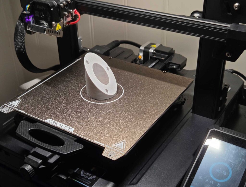 Final result on the build plate.