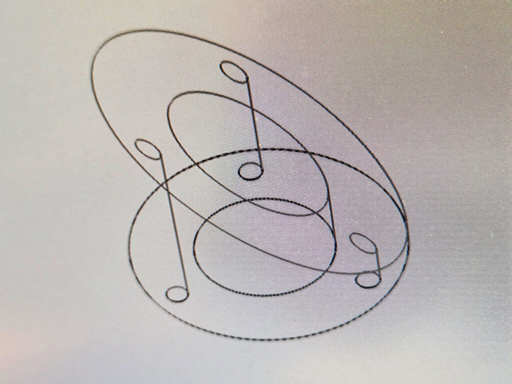 Wireframe view of the 3D model