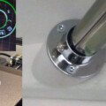 Angled mounting block for closet rod