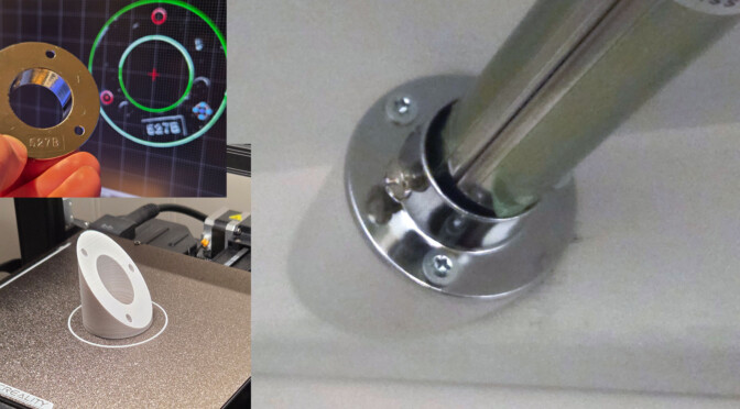 Printing an angled closet rod mount